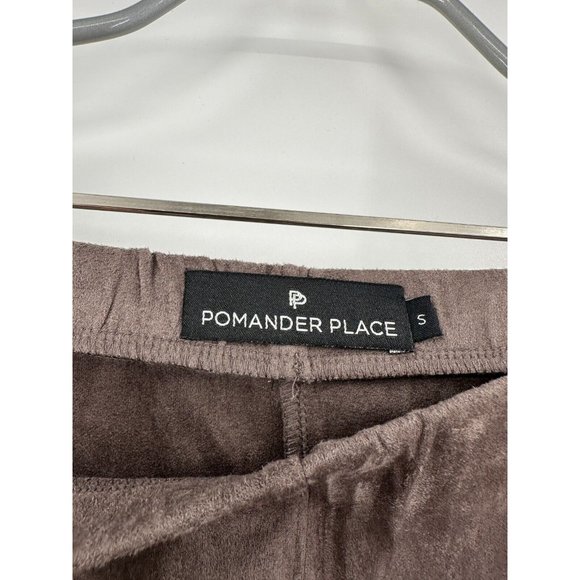 Pomander Place by Tuckernuck Concrete Faux Suede Slit-Front Sloane Leggings sz S - Picture 2 of 4